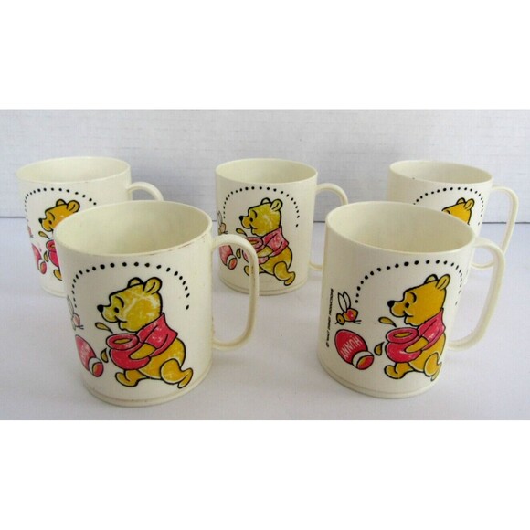 Winnie The Pooh Vtg 60s 28 Pc Playtime Plastic Tea Set Walt Disney Productions - Picture 7 of 12